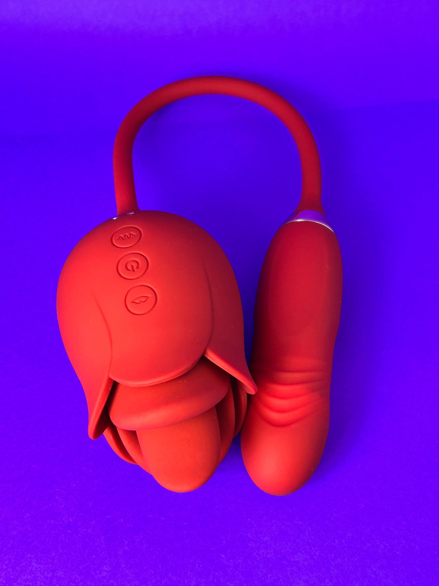 Vibrador Formato de Rosa com Boca Sexy e Movimento Sobe e Desce - 10 modos de vibração - YOUVIBE
