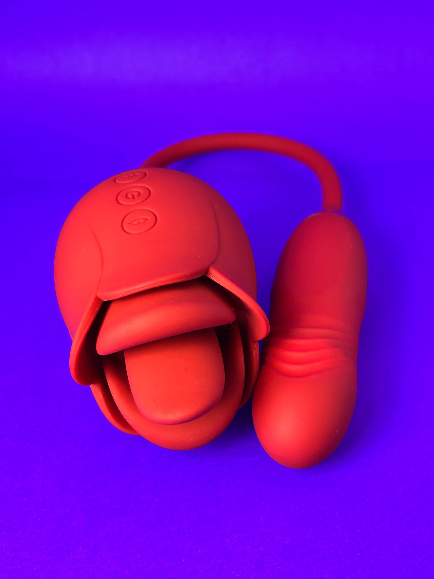 Vibrador Formato de Rosa com Boca Sexy e Movimento Sobe e Desce - 10 modos de vibração - YOUVIBE