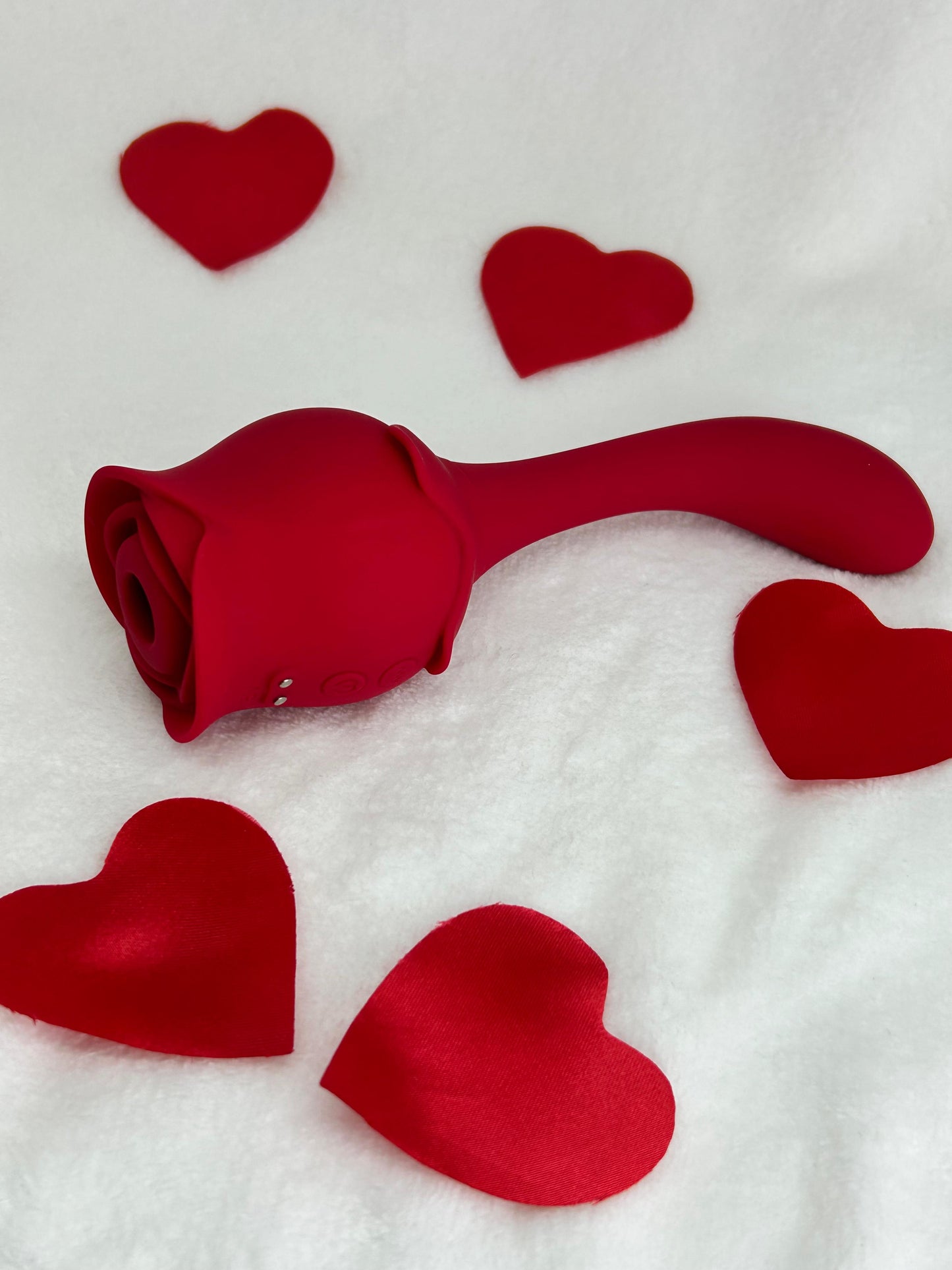 Vibrador de ponto G duplo com 9 modos de vibração e 10 modos de pulsação - Formato de Rosa - USK