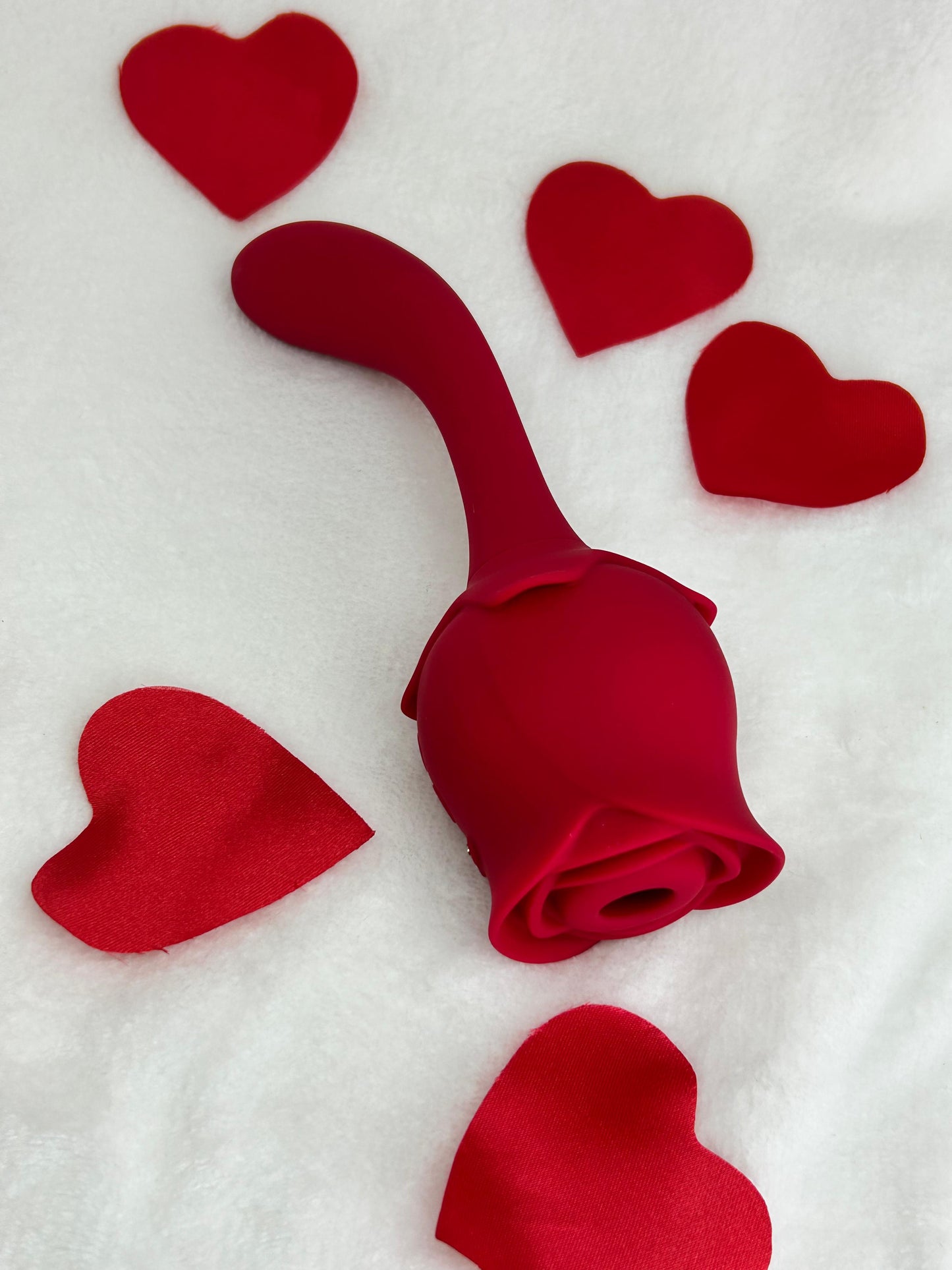 Vibrador de ponto G duplo com 9 modos de vibração e 10 modos de pulsação - Formato de Rosa - USK