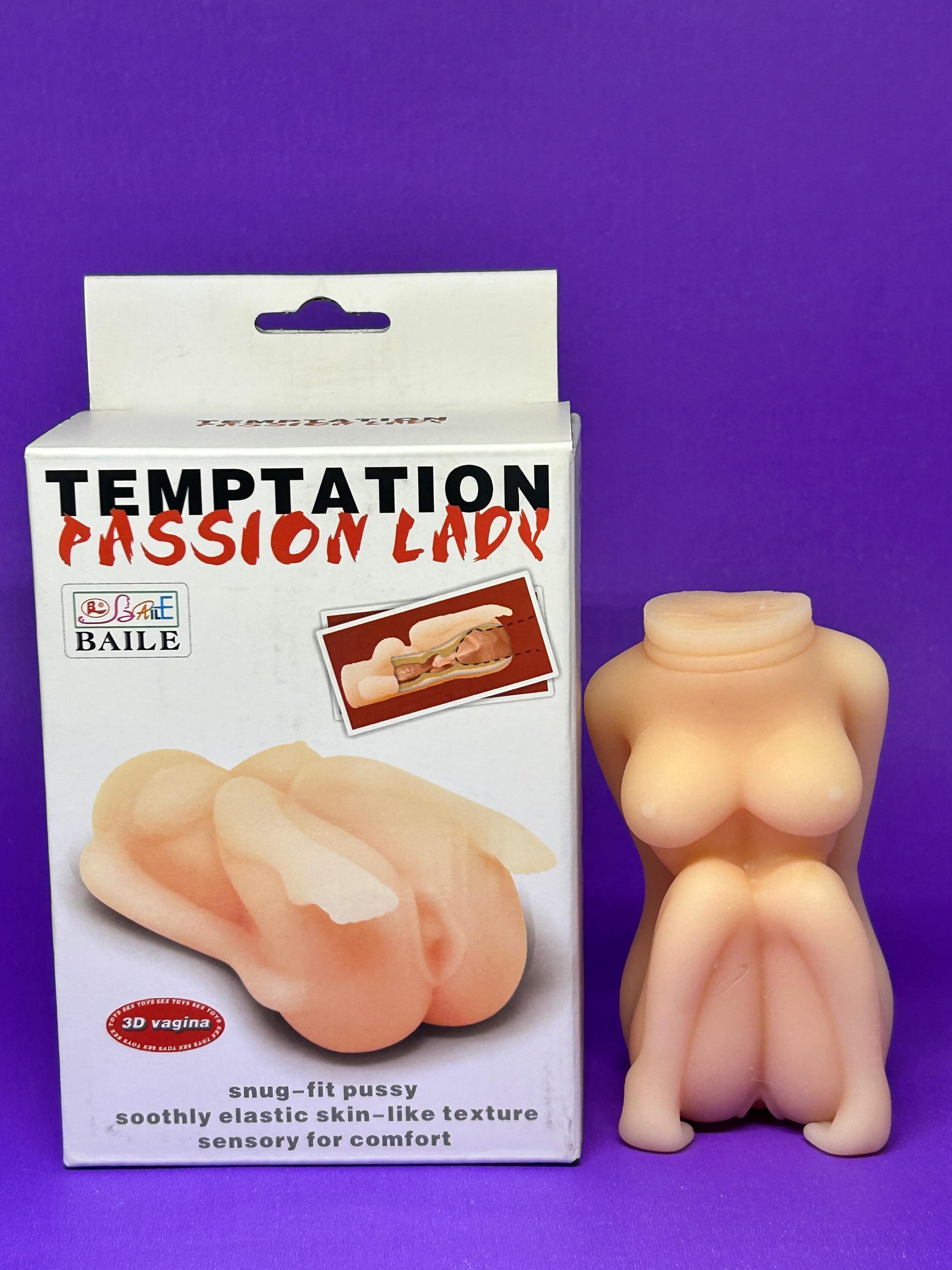 Mini Masturbador Corpo Feminino com Vagina Penetrável – TEMPTATION PASSION LADY