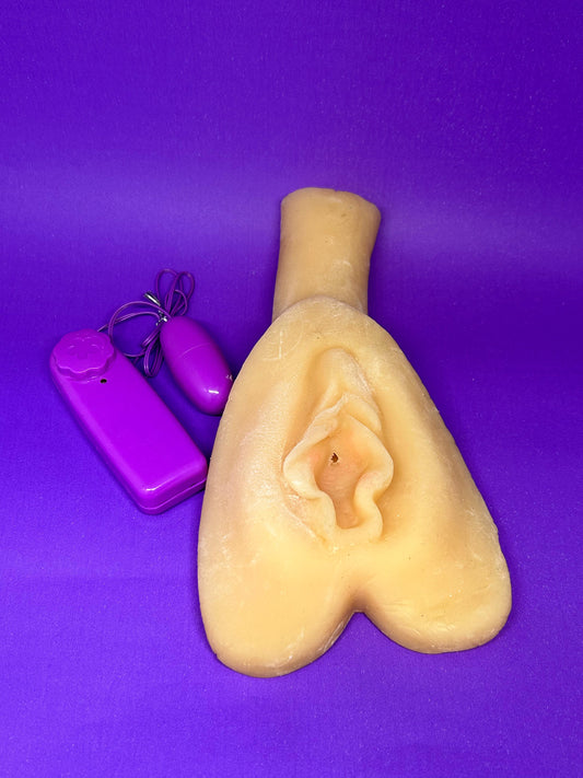 Vagina em Cyberskin com Vibrador Multivelocidade Masturbador Masculino
