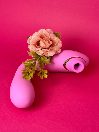 Vibrador Dobrável com Sugador de Clitóris