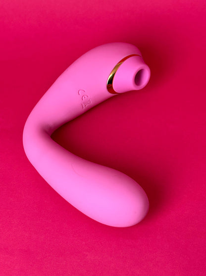 Vibrador Dobrável com Sugador de Clitóris
