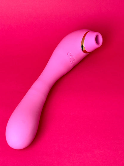Vibrador Dobrável com Sugador de Clitóris