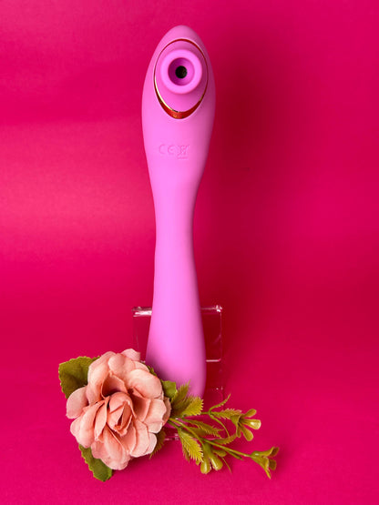Vibrador Dobrável com Sugador de Clitóris