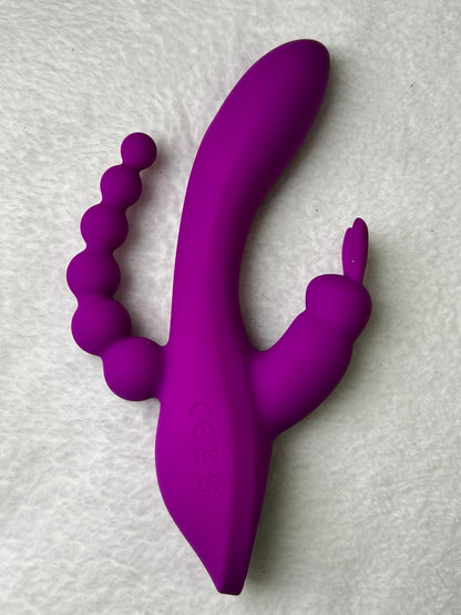 Vibrador Triplo I  - Vibrador Rabbit Ponto G com Estimulador Anal