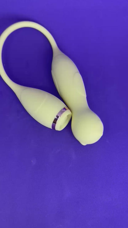 Vibrador duplo. Flexível e confortável. Recarregável, com 10 modos de vibração e 10 modos de pulsação - LILO