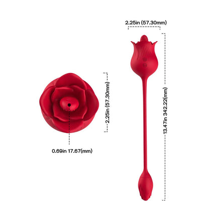 Vibrador Duplo Flexível em Formato de Rosa II - USK