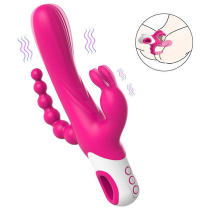 Vibrador Triplo II - Vibrador Rabbit Ponto G com Estimulador Anal